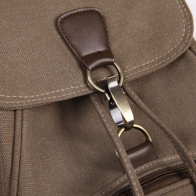 Preppy Style Canvas Backpack