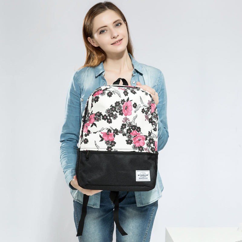 Floral Printed Backpack