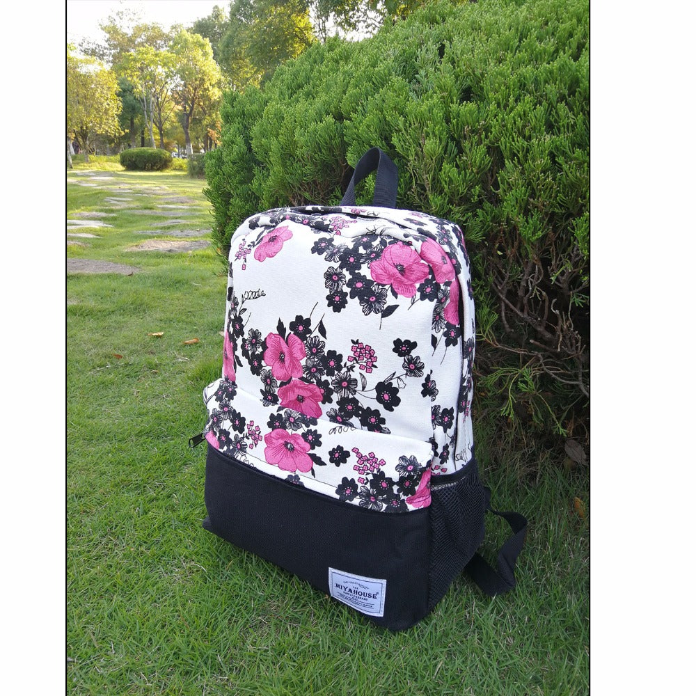 Floral Printed Backpack