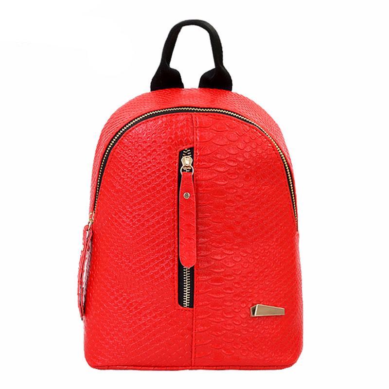 Women's Crocodile Patterned Backpack