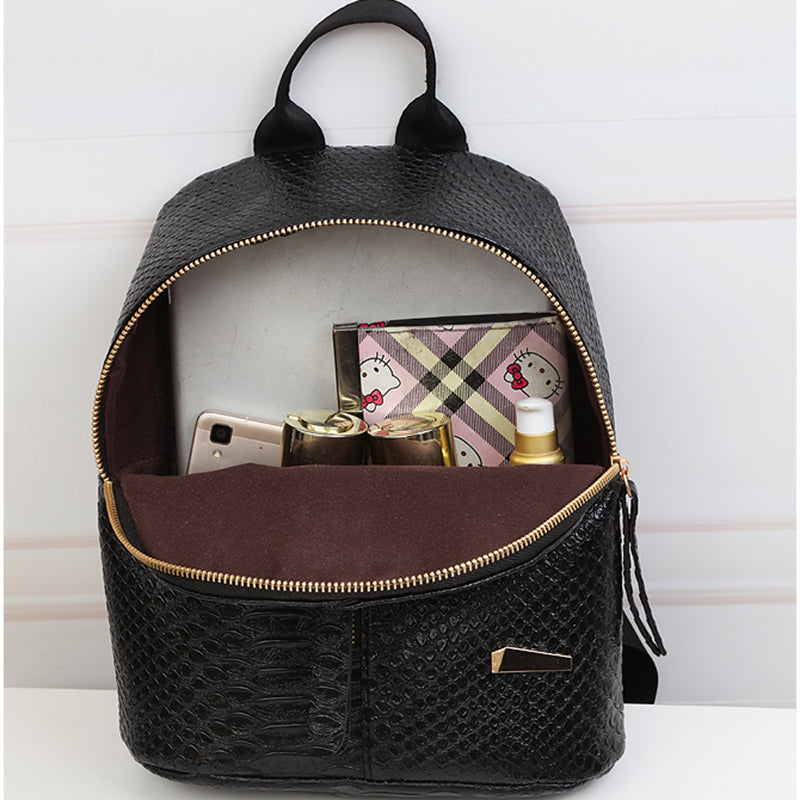 Women's Crocodile Patterned Backpack