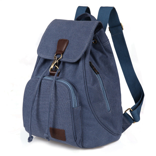 Preppy Style Canvas Backpack