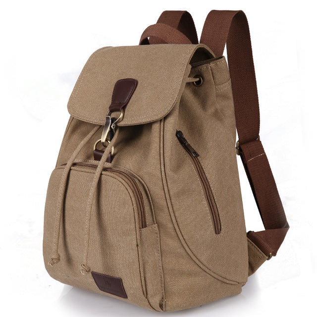 Preppy Style Canvas Backpack